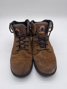Brahma Men's 10W Tan Suede Waterproof Work Boots Oil Resistant